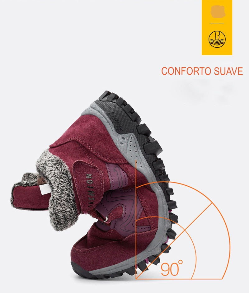 Bota De Inverno Feminina Aconchego À Prova D' Água