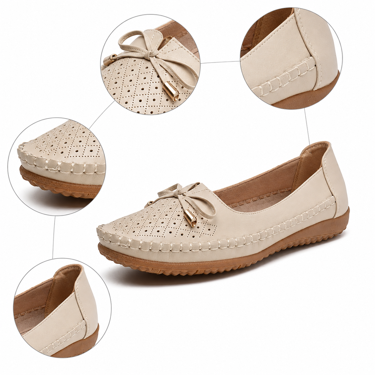 Mocassim Feminino Confortável Couro Respirável - Ultracomfy