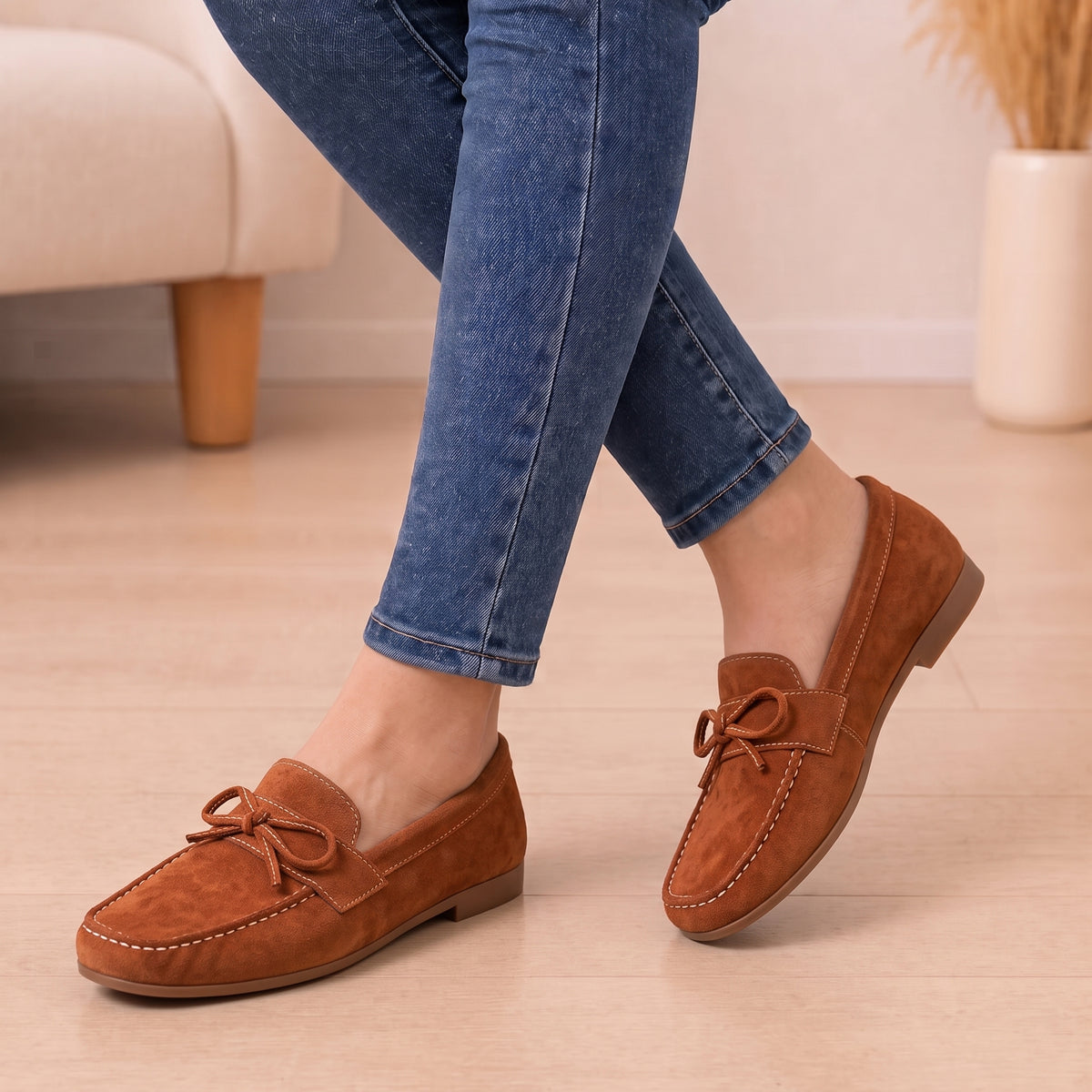Mocassim Luxo Camurça com Laço – Savona