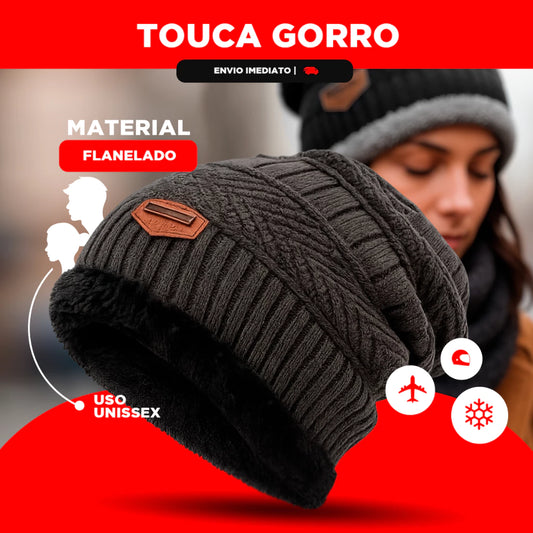Kit Touca e Cachecol Gola Forrada de Lã