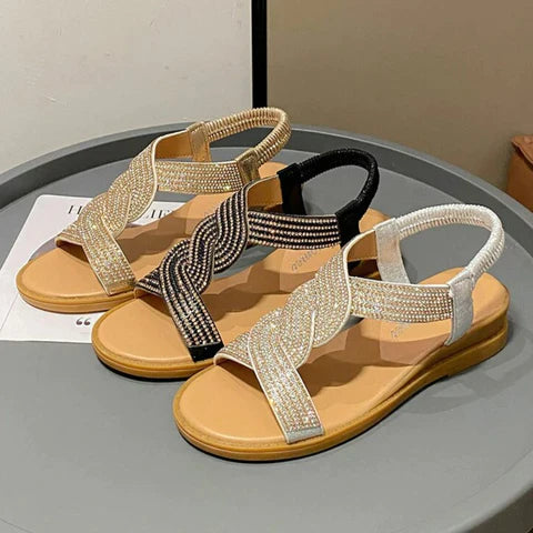 🔥 BLACKFRIDAY - Sandália Conforto StrassLuxo