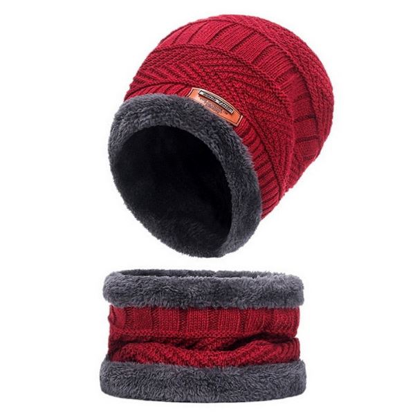 Kit Touca e Cachecol Gola Forrada de Lã