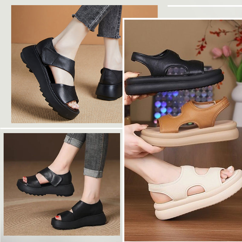 Sandália Flatform Velcro - MaxComfort