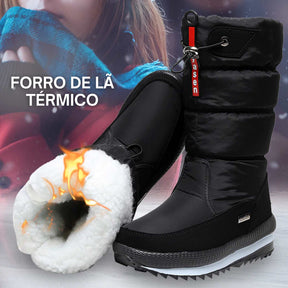 Bota Feminina de Inverno SnowPro Forrada com Lã Sintética Térmica