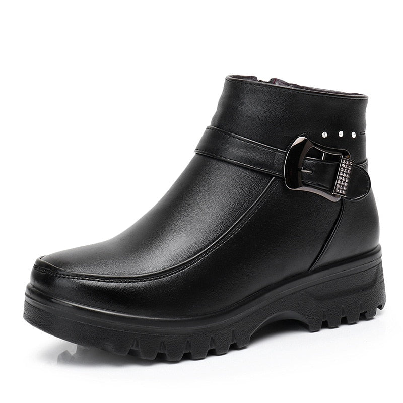 Bota Feminina Couro de Inverno Paris