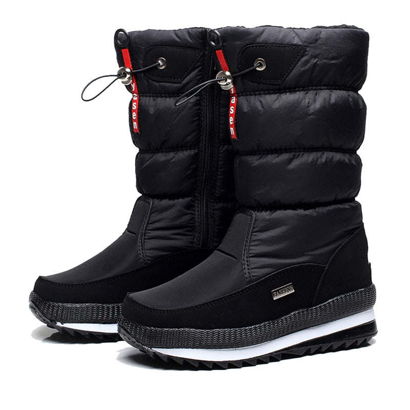 Bota Feminina de Inverno SnowPro Forrada com Lã Sintética Térmica