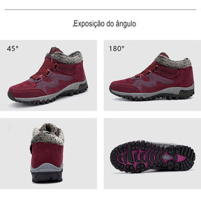 Bota De Inverno Feminina Aconchego À Prova D' Água